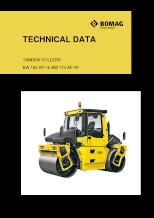 Cilindri vibratori în tandem Bomag BW 174 APO 4f