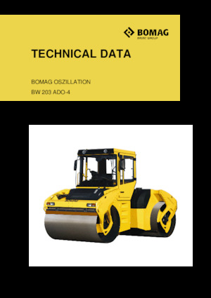 Cilindri vibratori în tandem Bomag BW 203 ADO-4