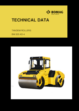 Cilindri vibratori în tandem Bomag BW 205 AD-4