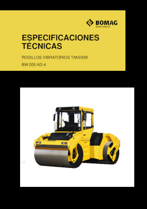 Cilindri vibratori în tandem Bomag BW 205 AD-4