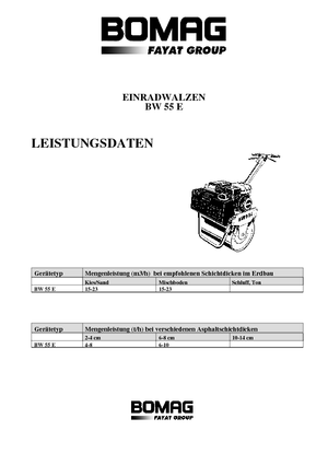 Cilindri vibratori în tandem Bomag BW 55 E