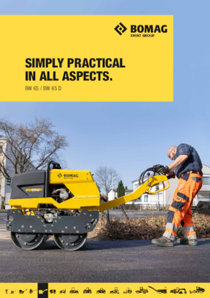 Cilindri vibratori în tandem Bomag BW 65