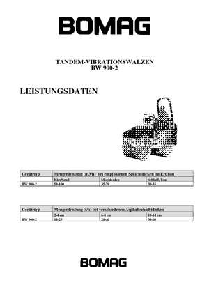 Cilindri vibratori în tandem Bomag BW 900-2