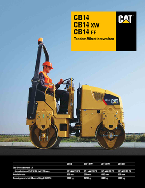Cilindri vibratori în tandem Caterpillar CB14