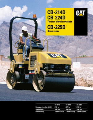 Cilindri vibratori în tandem Caterpillar CB 225 D