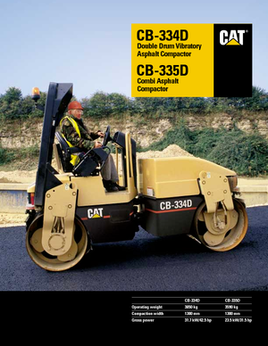 Cilindri vibratori în tandem Caterpillar CB 334 D