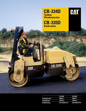 Cilindri vibratori în tandem Caterpillar CB 334 D