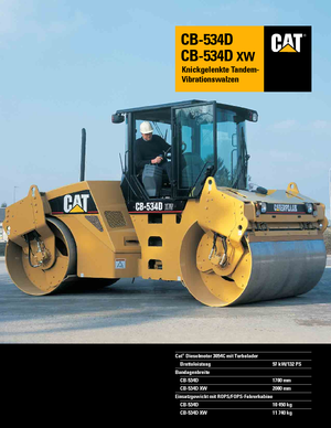 Cilindri vibratori în tandem Caterpillar CB534D