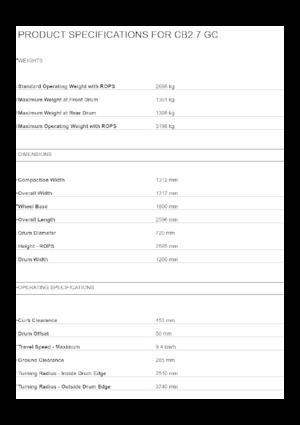 Cilindri vibratori în tandem Caterpillar CB2.7 GC