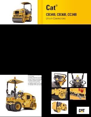 Cilindri vibratori în tandem Caterpillar CB34B XW