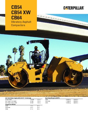 Cilindri vibratori în tandem Caterpillar CB54