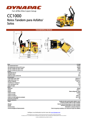 Cilindri vibratori în tandem Dynapac CC 1000