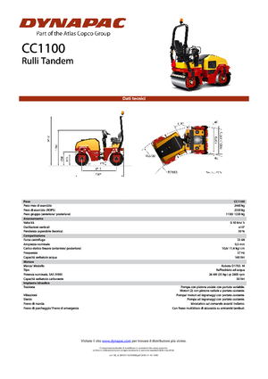 Cilindri vibratori în tandem Dynapac CC 1100