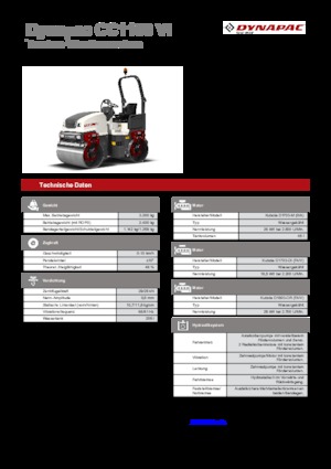 Cilindri vibratori în tandem Dynapac CC 1100 VI
