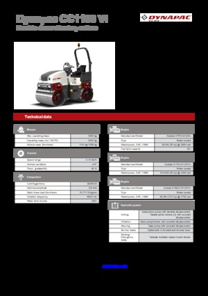 Cilindri vibratori în tandem Dynapac CC 1100 VI