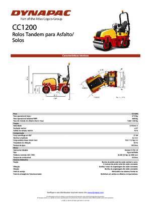 Cilindri vibratori în tandem Dynapac CC 1200