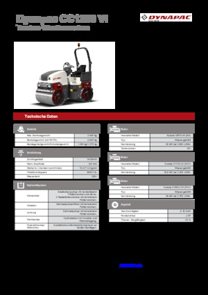 Cilindri vibratori în tandem Dynapac CC 1200 VI