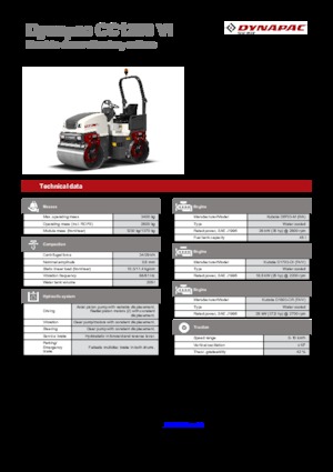 Cilindri vibratori în tandem Dynapac CC 1200 VI