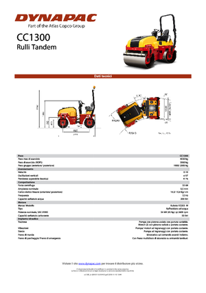 Cilindri vibratori în tandem Dynapac CC 1300