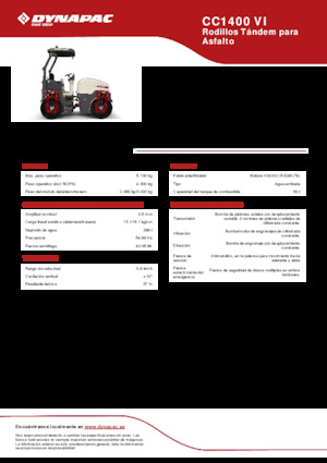 Cilindri vibratori în tandem Dynapac CC 1400 VI