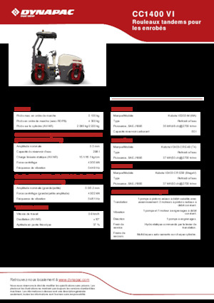 Cilindri vibratori în tandem Dynapac CC 1400 VI