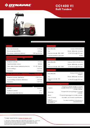 Cilindri vibratori în tandem Dynapac CC 1400 VI