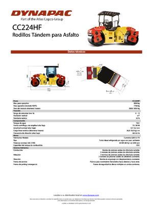 Cilindri vibratori în tandem Dynapac CC 224 HF
