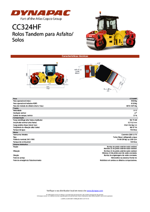 Cilindri vibratori în tandem Dynapac CC 324 HF