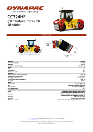 Cilindri vibratori în tandem Dynapac CC 324 HF