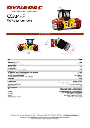 Cilindri vibratori în tandem Dynapac CC 324 HF