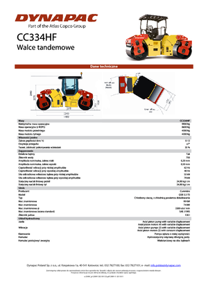 Cilindri vibratori în tandem Dynapac CC 334 HF