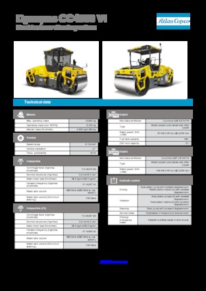 Cilindri vibratori în tandem Dynapac CC 4000 VI