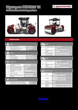 Cilindri vibratori în tandem Dynapac CC 4200 VI