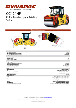 Cilindri vibratori în tandem Dynapac CC 424 HF