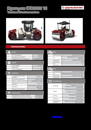 Cilindri vibratori în tandem Dynapac CC 5200 VI
