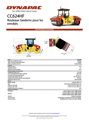 Cilindri vibratori în tandem Dynapac CC 624 HF