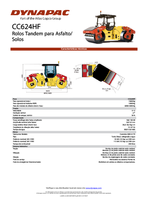 Cilindri vibratori în tandem Dynapac CC 624 HF