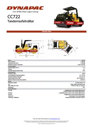 Cilindri vibratori în tandem Dynapac CC 722