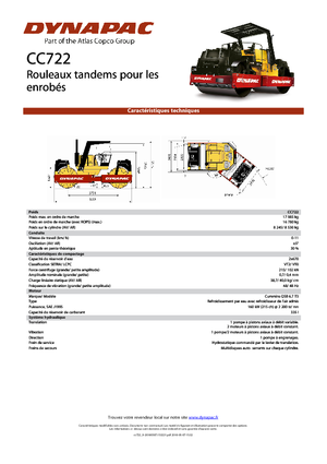 Cilindri vibratori în tandem Dynapac CC 722