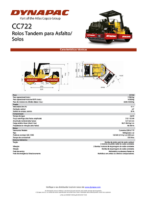 Cilindri vibratori în tandem Dynapac CC 722