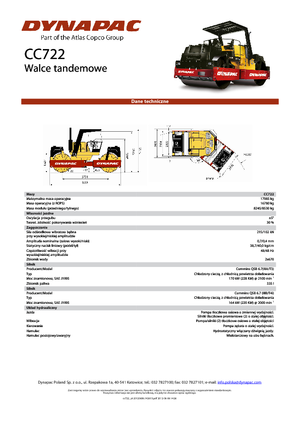 Cilindri vibratori în tandem Dynapac CC 722