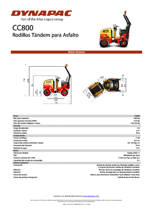 Cilindri vibratori în tandem Dynapac CC 800