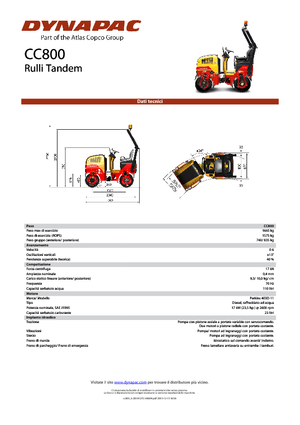 Cilindri vibratori în tandem Dynapac CC 800
