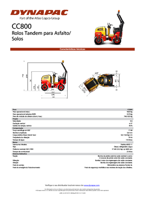 Cilindri vibratori în tandem Dynapac CC 800
