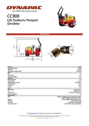 Cilindri vibratori în tandem Dynapac CC 900