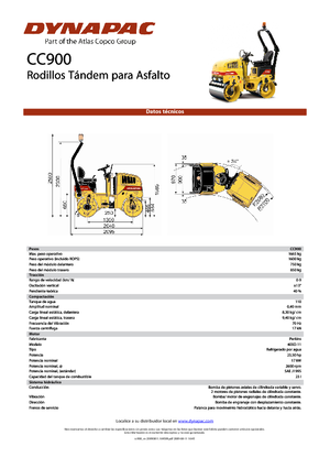 Cilindri vibratori în tandem Dynapac CC 900