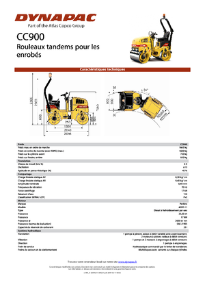 Cilindri vibratori în tandem Dynapac CC 900