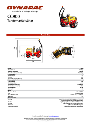 Cilindri vibratori în tandem Dynapac CC 900