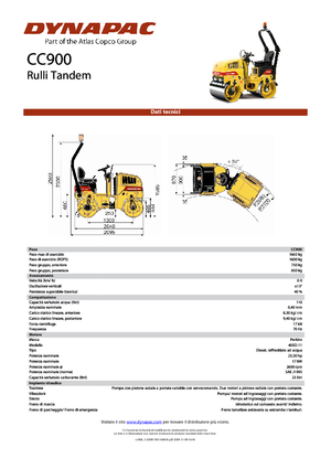 Cilindri vibratori în tandem Dynapac CC 900