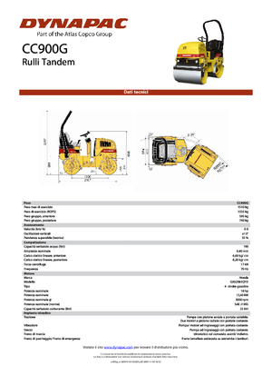 Cilindri vibratori în tandem Dynapac CC 900 G